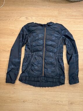 lululemon athletica Navy Camo Ruffle-Hem Puffer Jacket